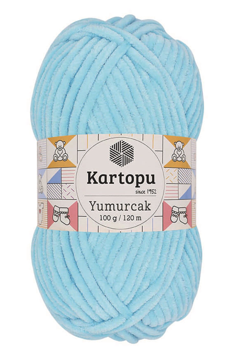 Kartopu Yumurcak K516 Gök Mavi Kadife El Örgü İpi