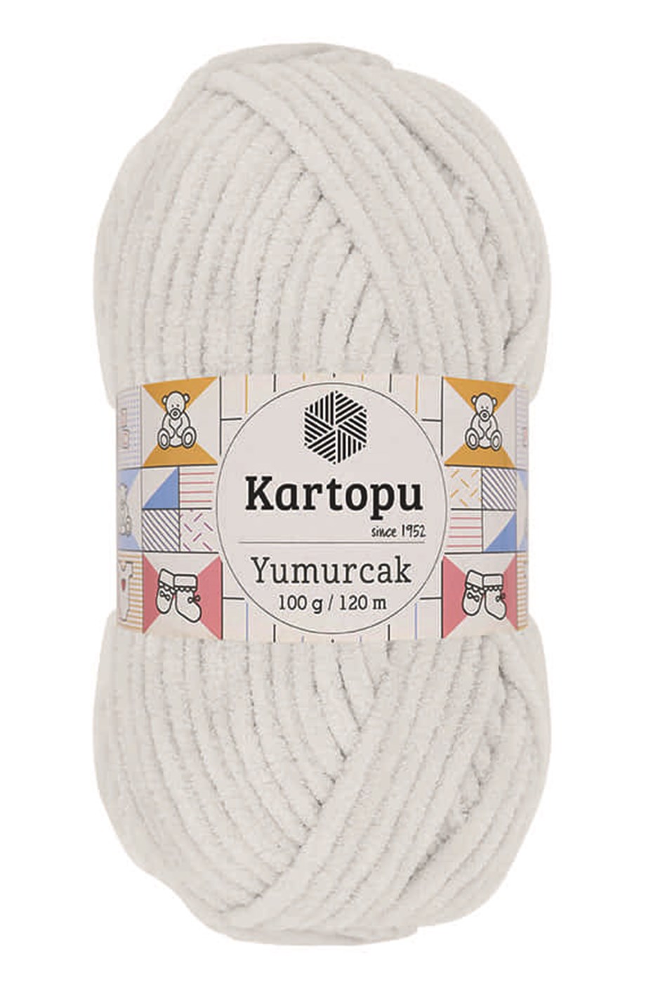 Kartopu Yumurcak K010 Beyaz Kadife El Örgü İpi