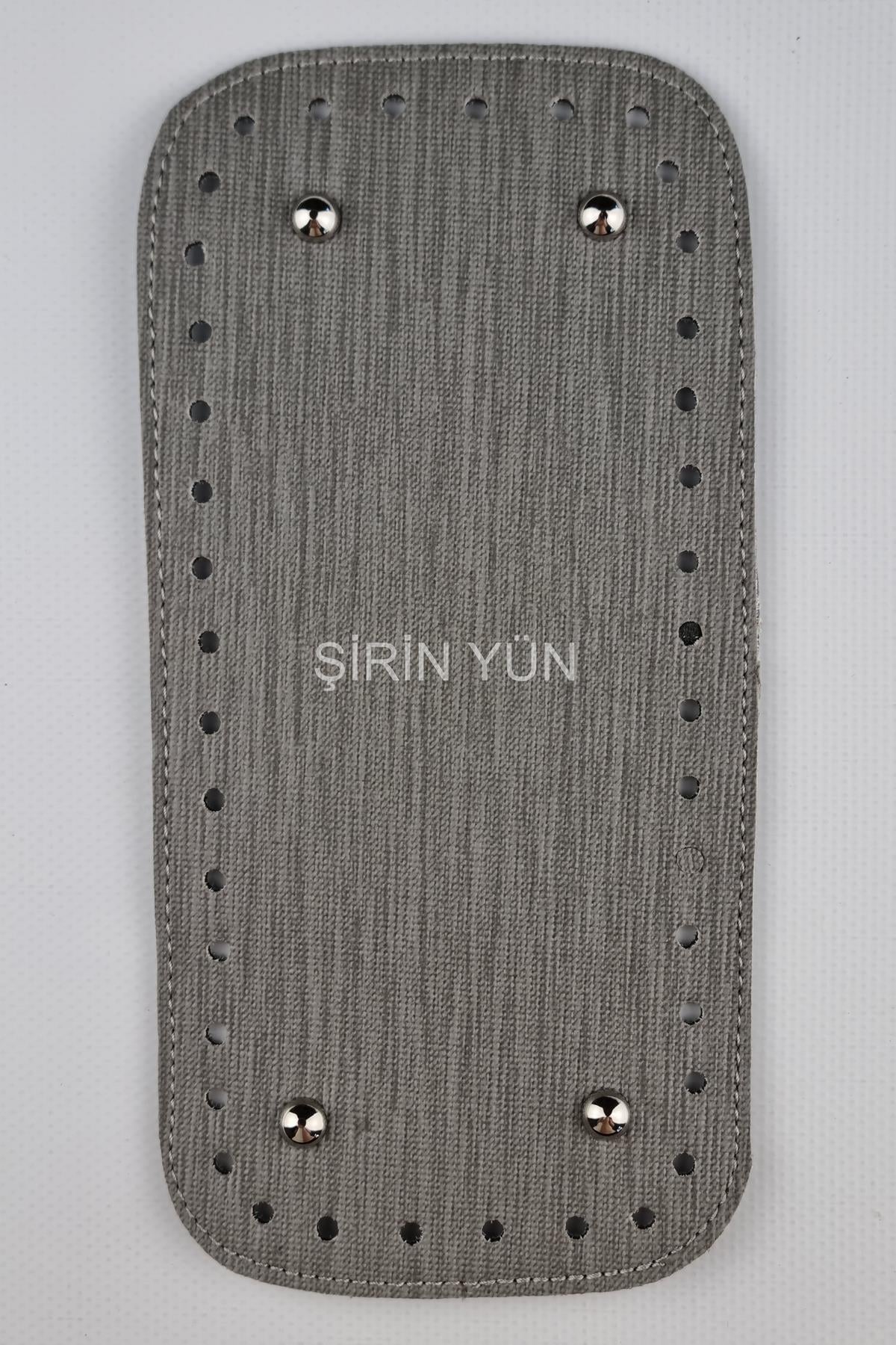 Deri Çanta Tabanı 26X13 Cm Gümüş
