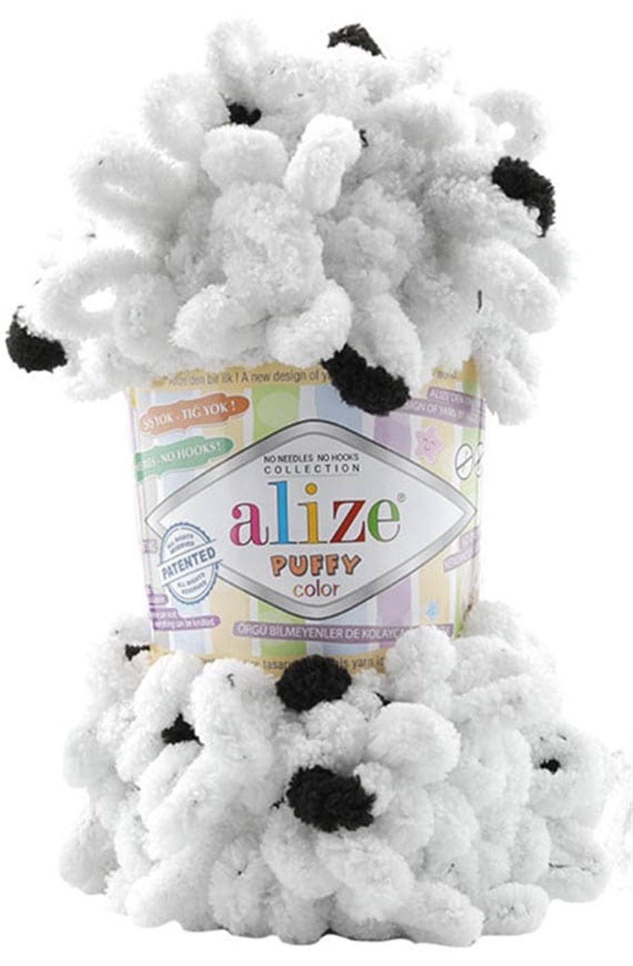 Alize Puffy Color 6450 Parmakla Örülen El Örgü İp