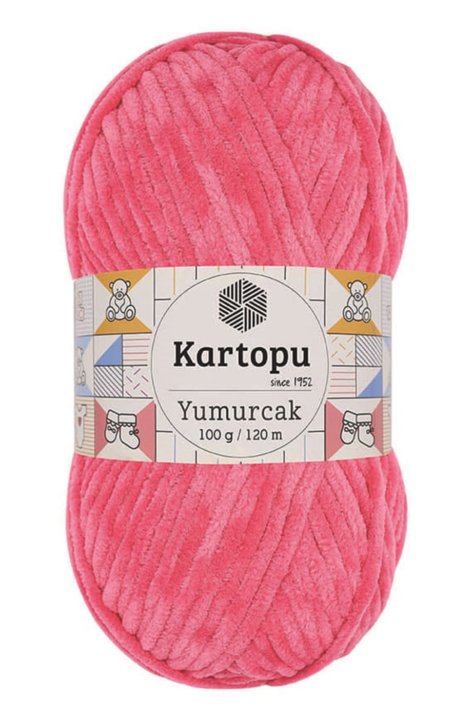 Kartopu Yumurcak K798 Fuşya Kadife El Örgü İpi