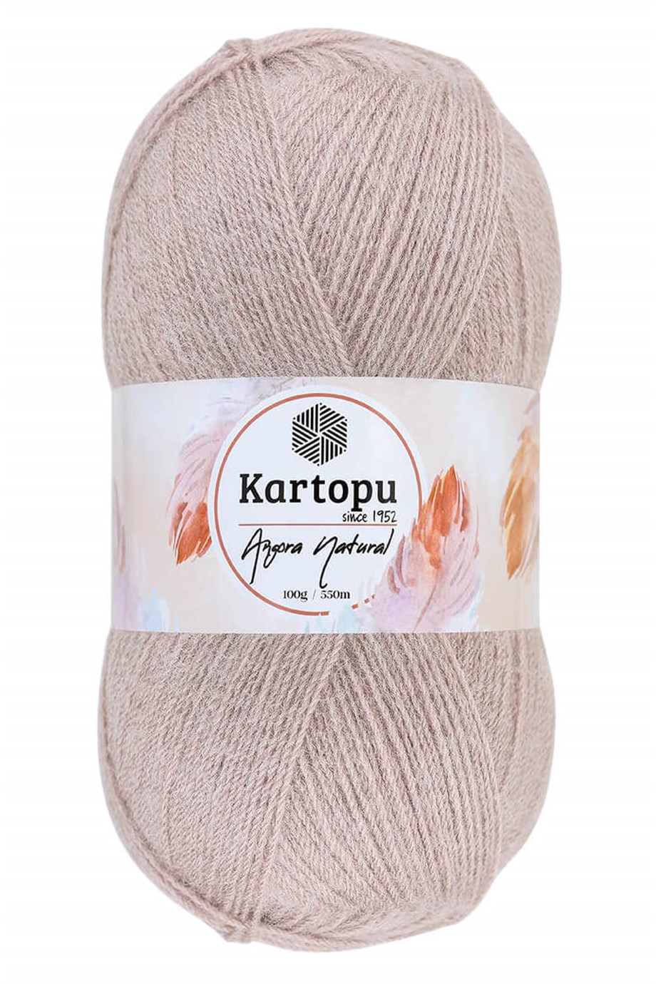 Kartopu Angora Natural K754 Kirli Gül Tiftik El Örgü İpi