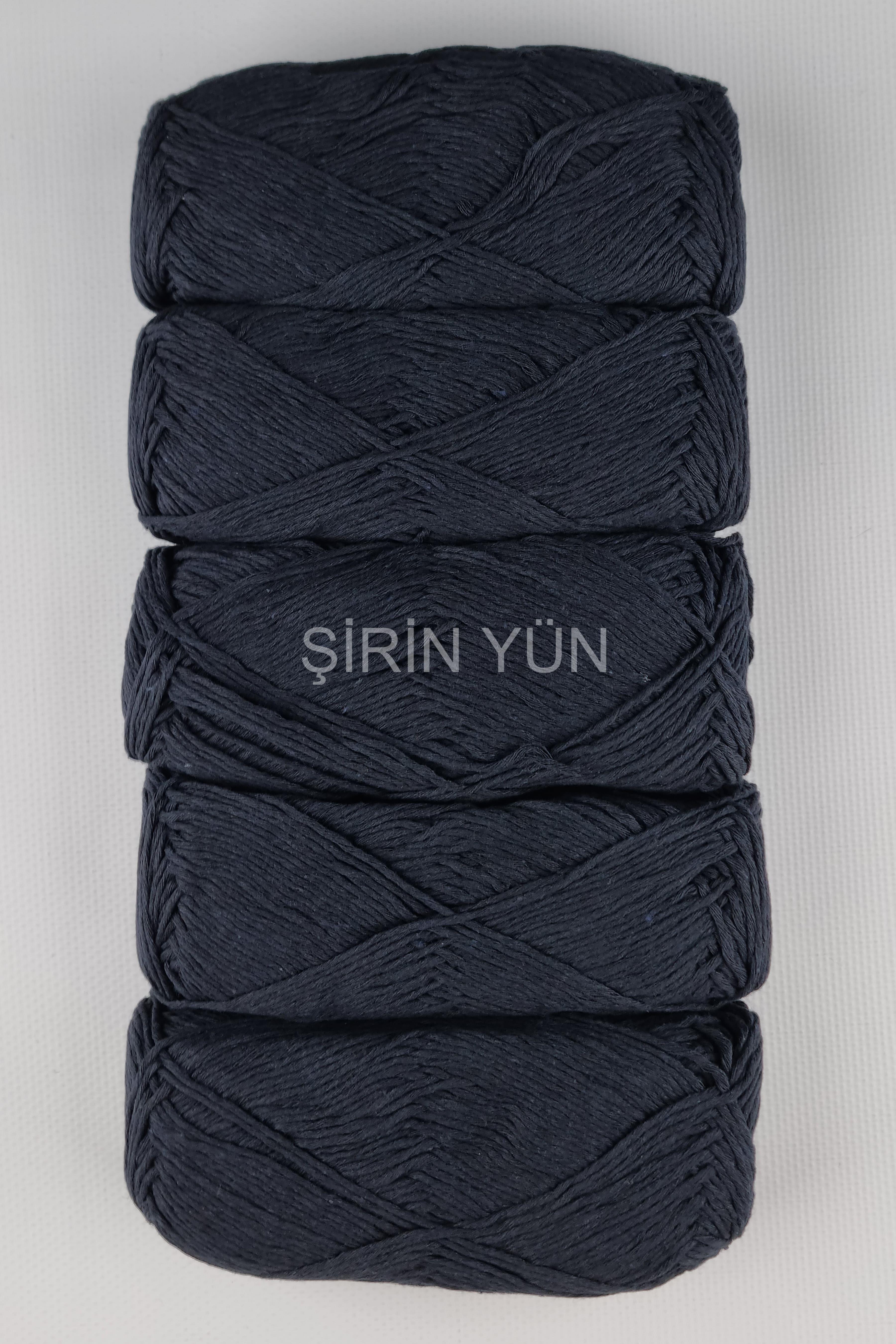 Natural Cotton El Örgü İpi 5'li Paket Koyu Lacivert