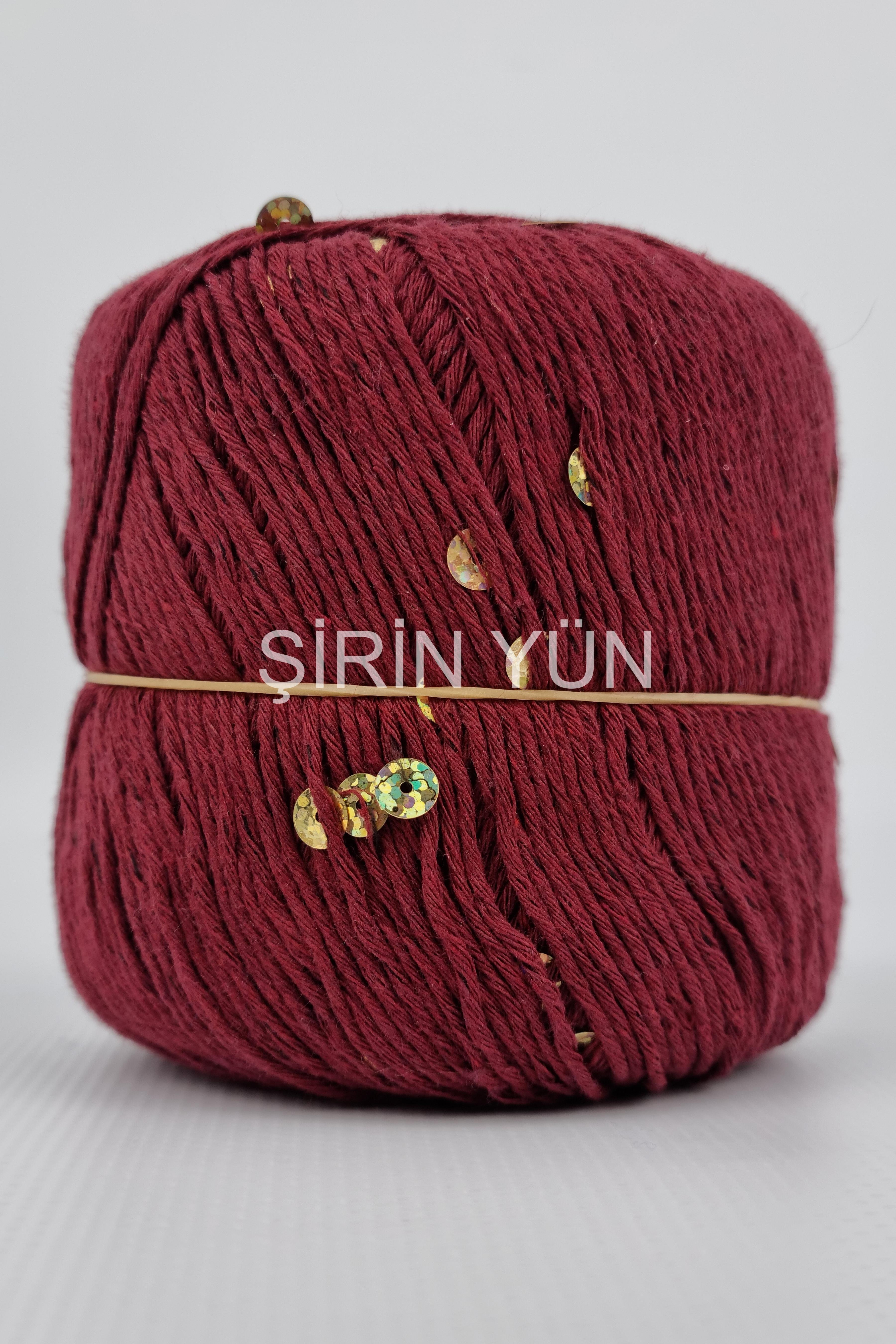 Pullu Örgü İpi 50 Gram 100 Metre Bordo 2502