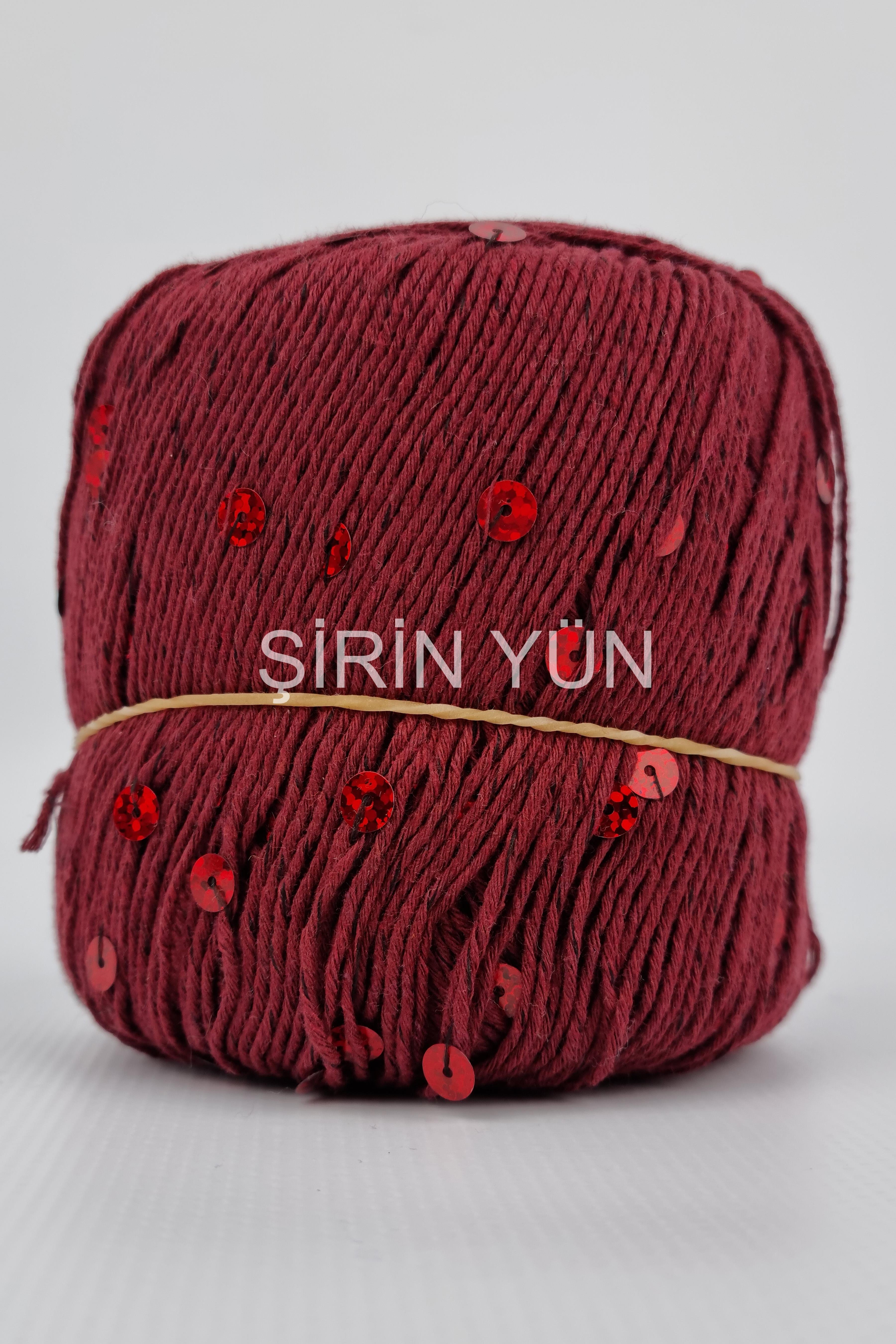 Pullu Örgü İpi 50 Gram 100 Metre Bordo 3502
