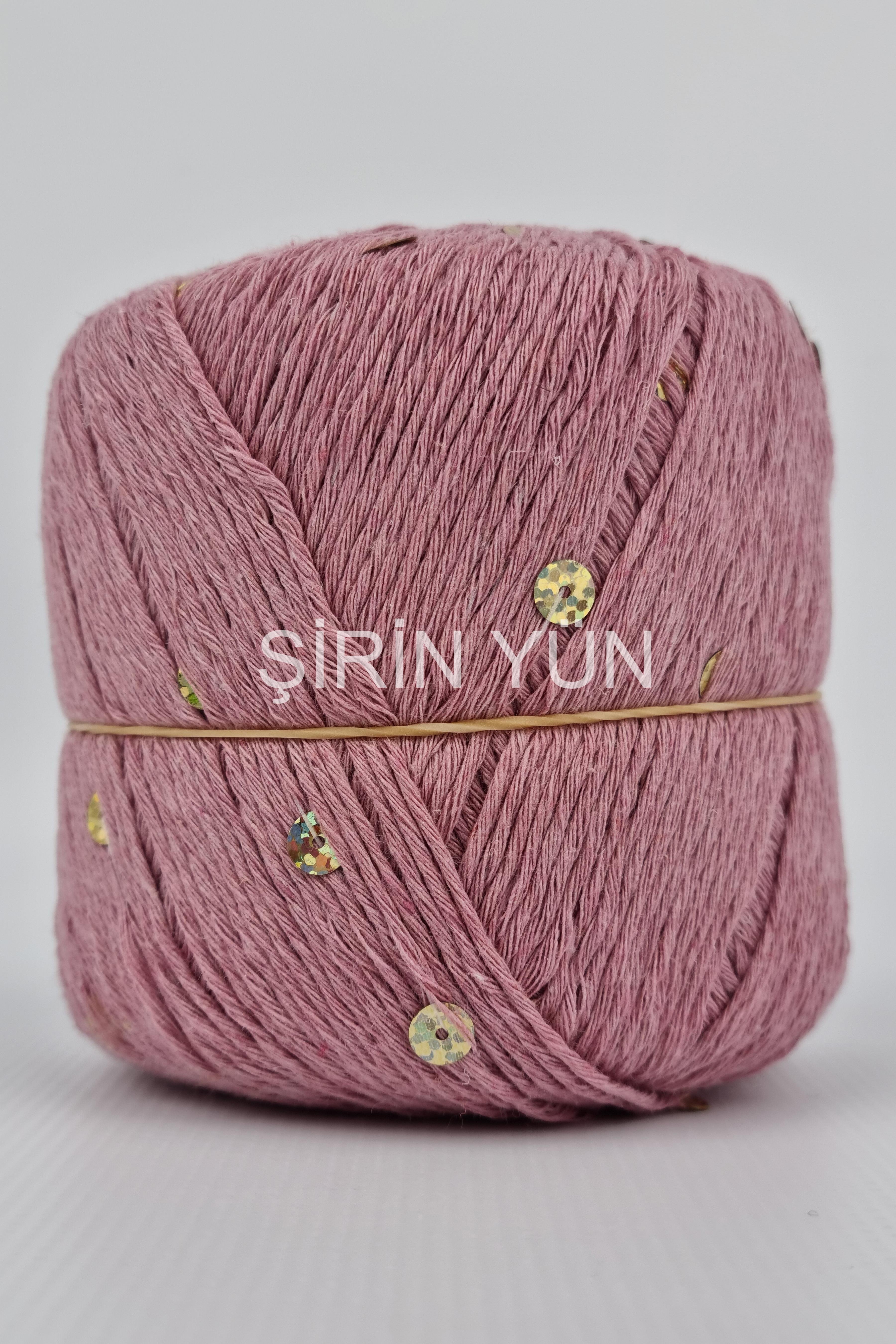 Pullu Örgü İpi 50 Gram 100 Metre Gül Kurusu 2904