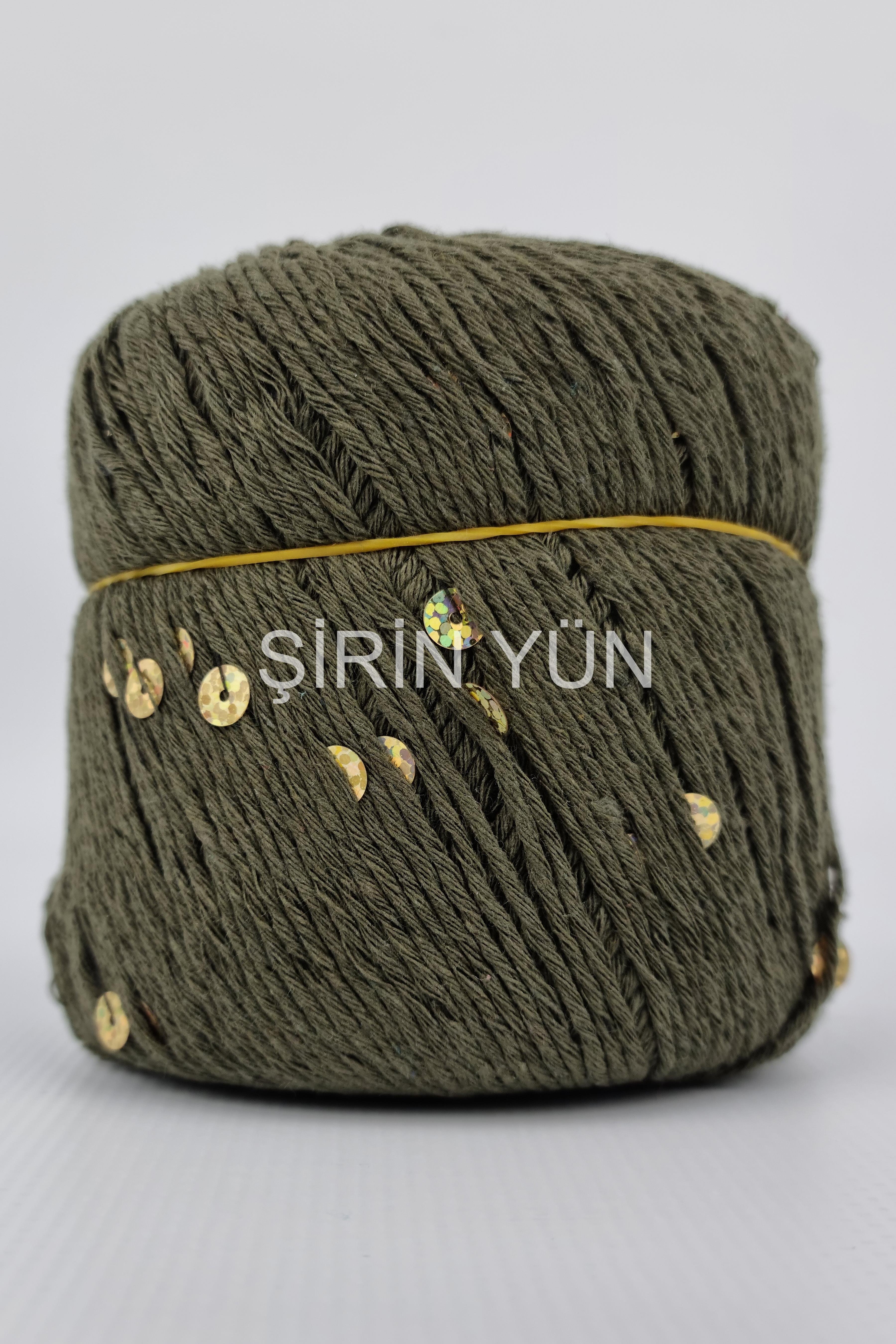 Pullu Örgü İpi 50 Gram 100 Metre Haki 2804