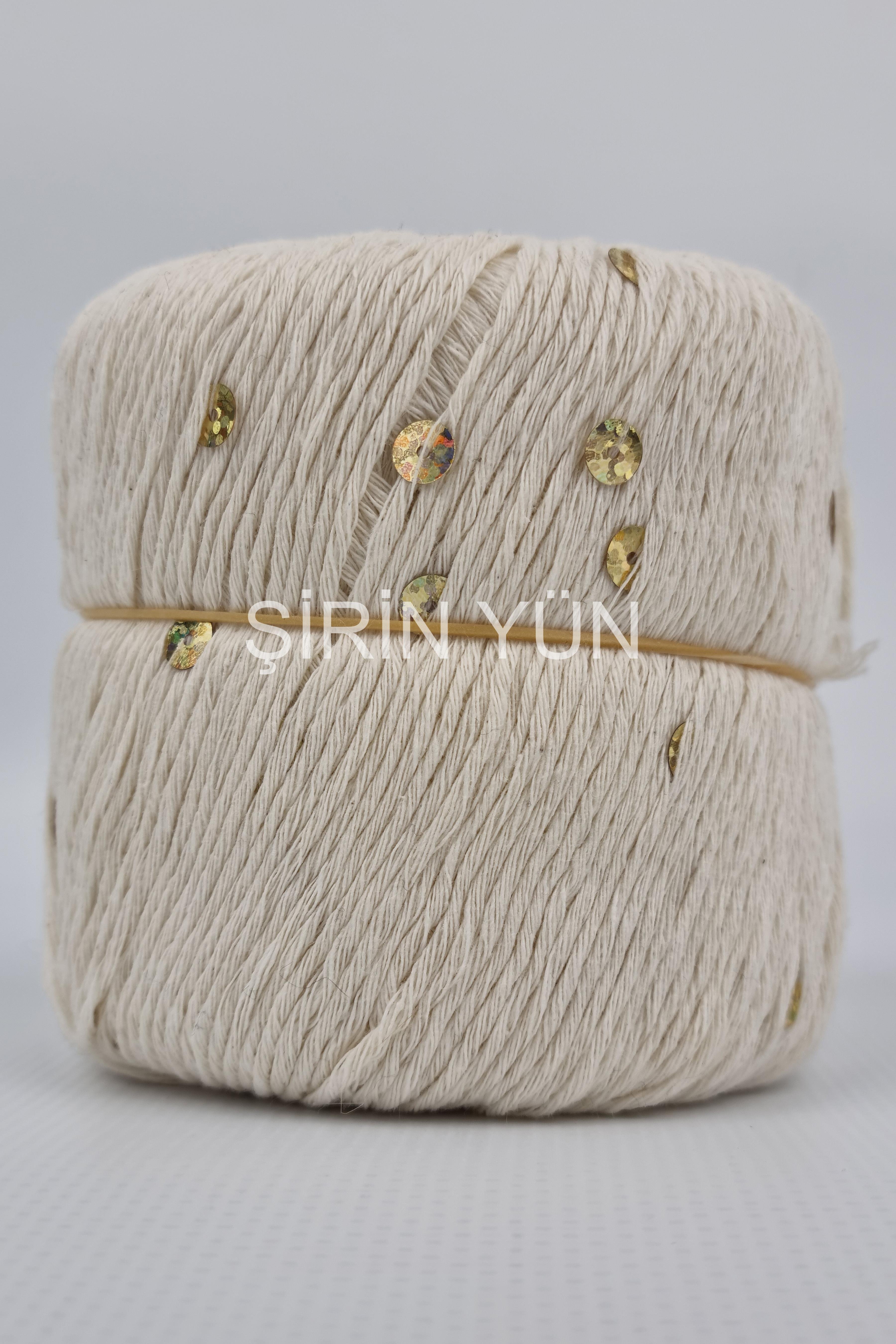 Pullu Örgü İpi 50 Gram 100 Metre Krem 2305