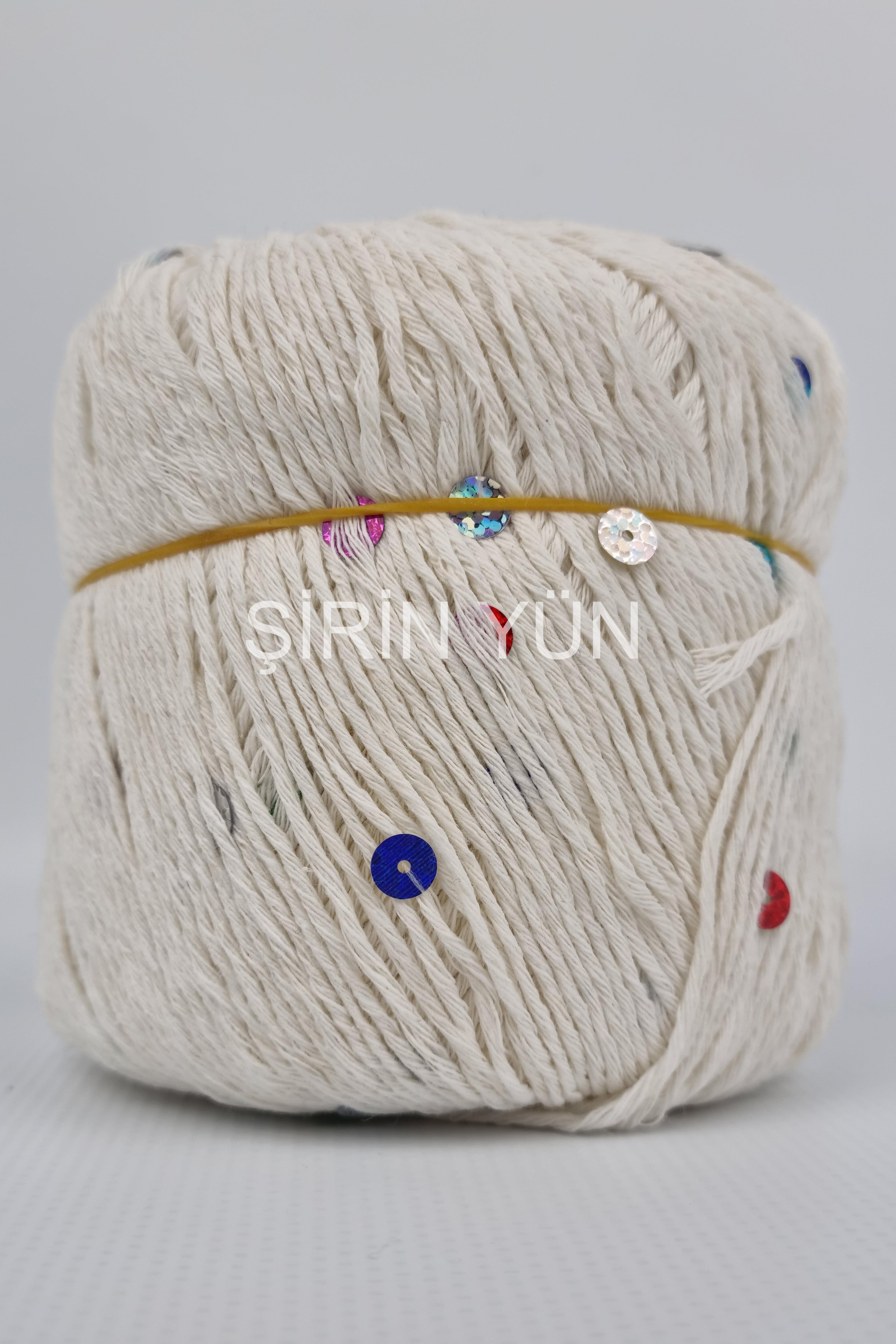 Pullu Örgü İpi 50 Gram 100 Metre Krem 5305