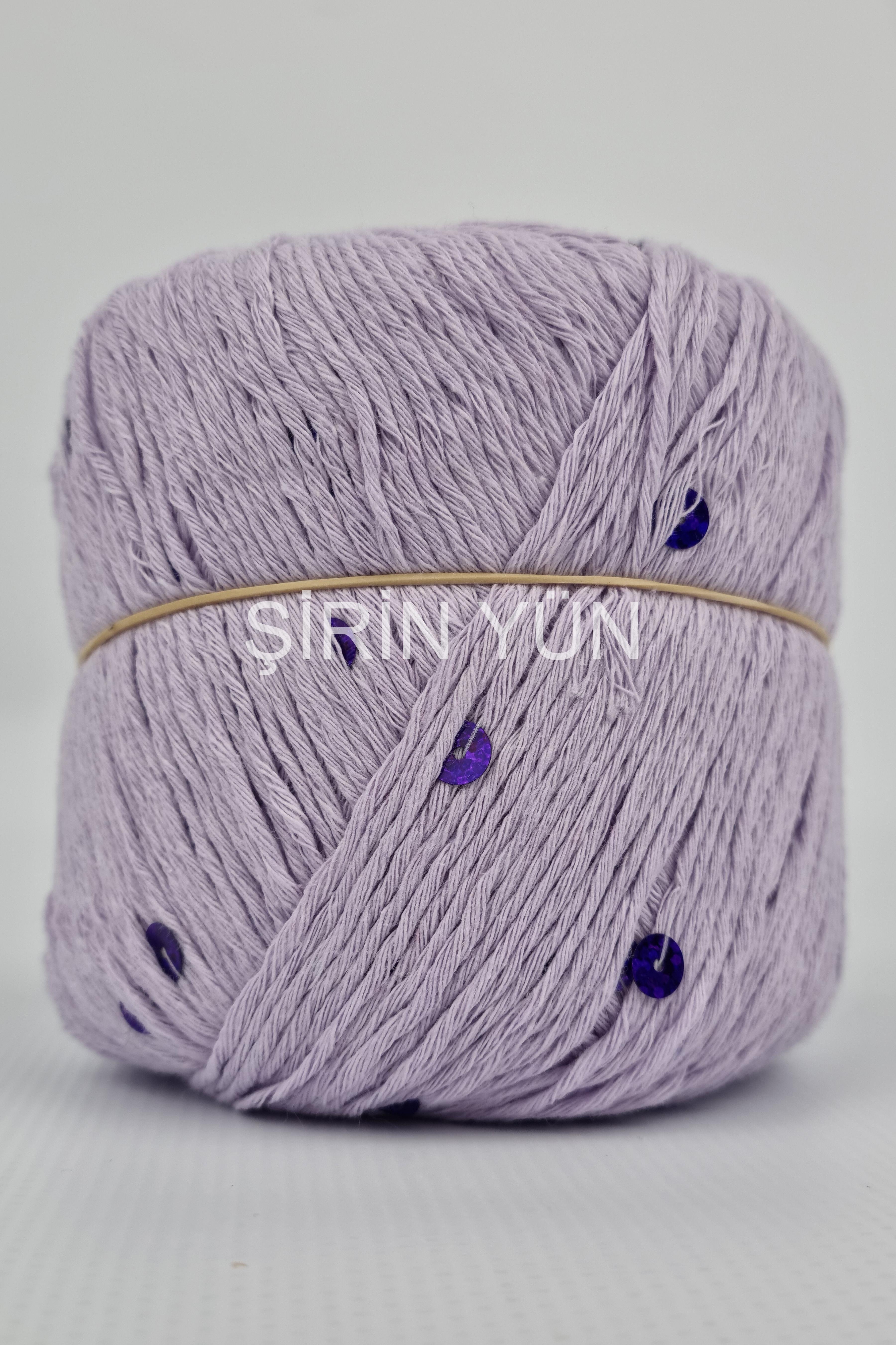 Pullu Örgü İpi 50 Gram 100 Metre Lila 3505