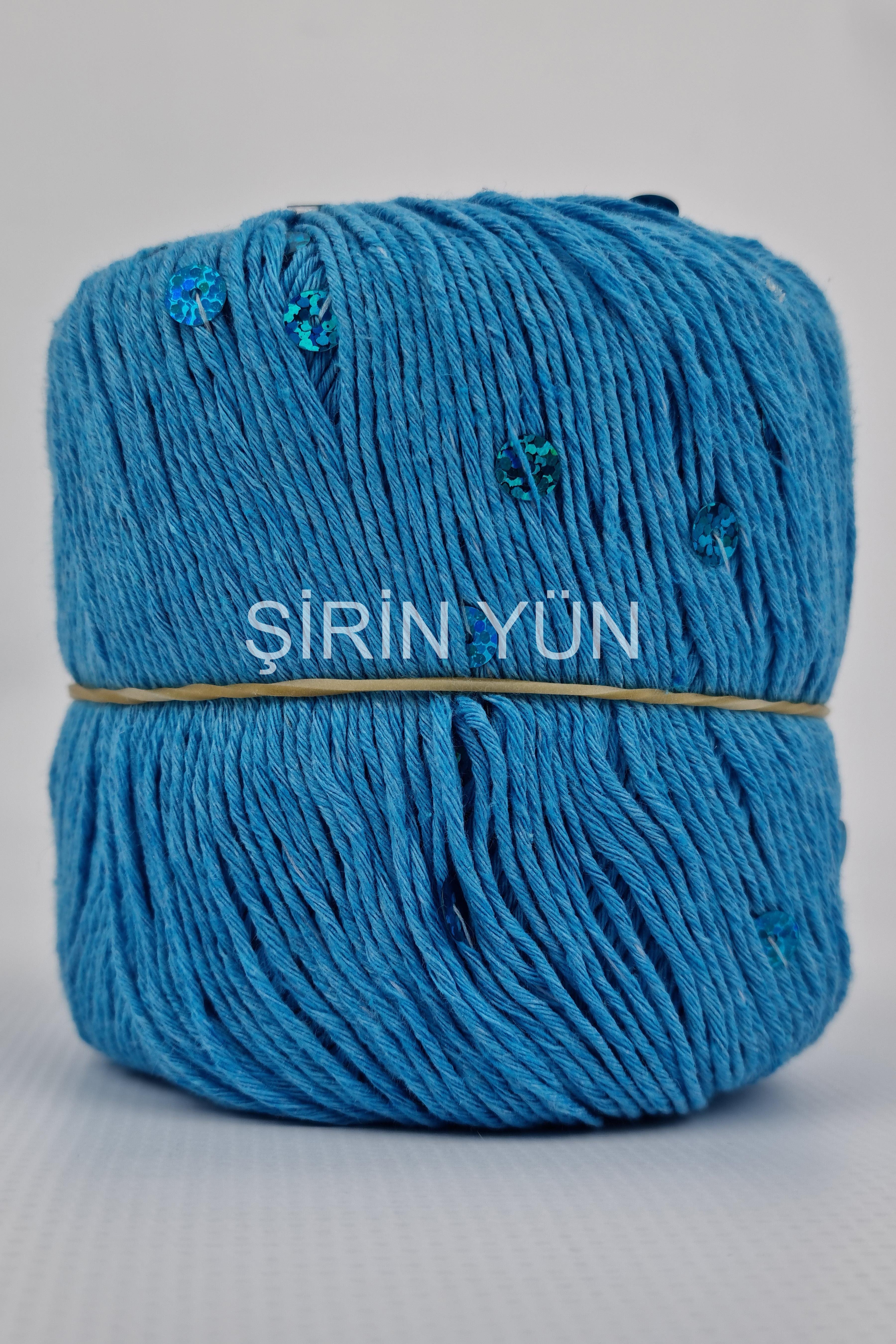 Pullu Örgü İpi 50 Gram 100 Metre Mavi 3605