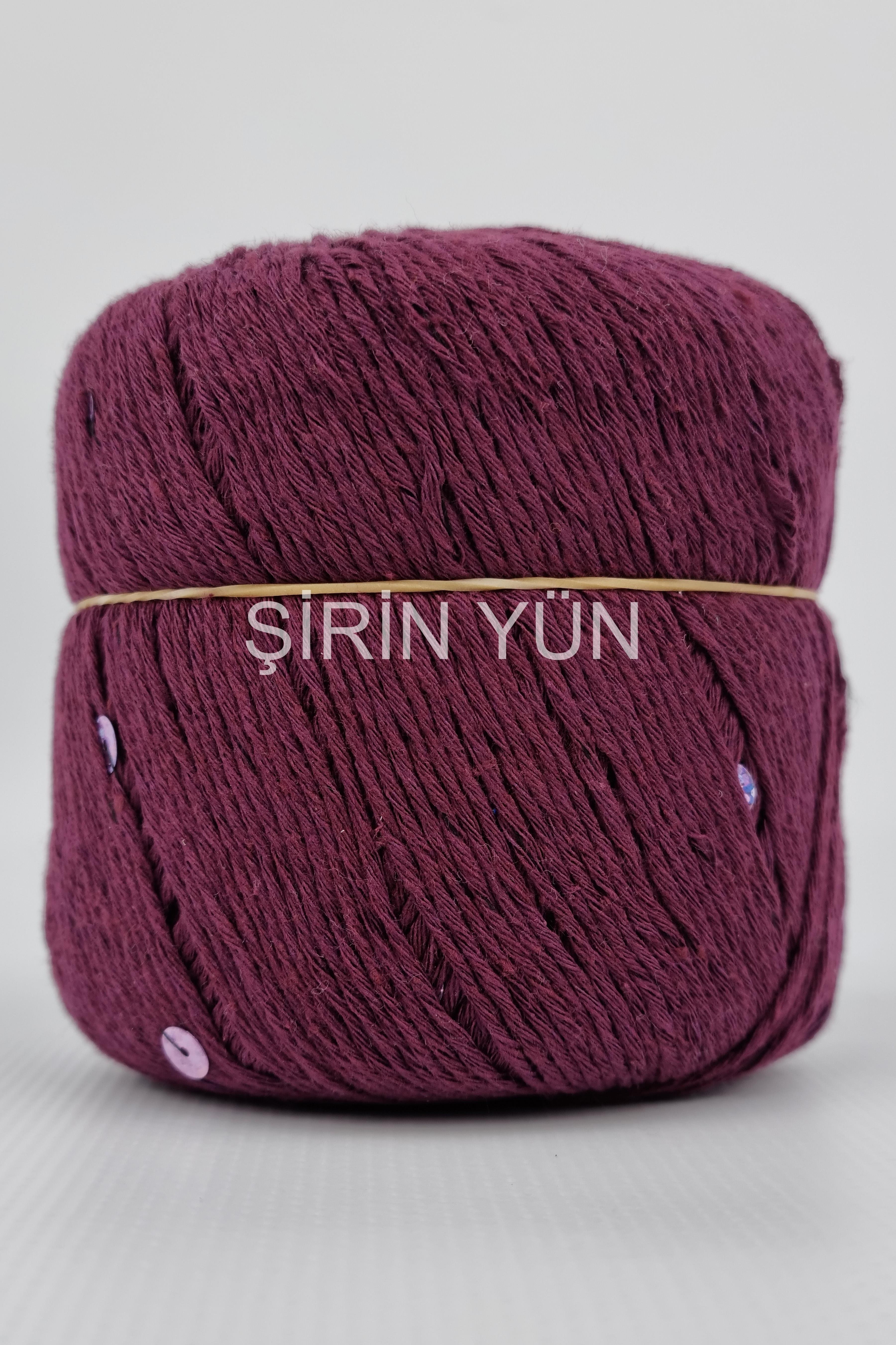 Pullu Örgü İpi 50 Gram 100 Metre Mürdüm 3503