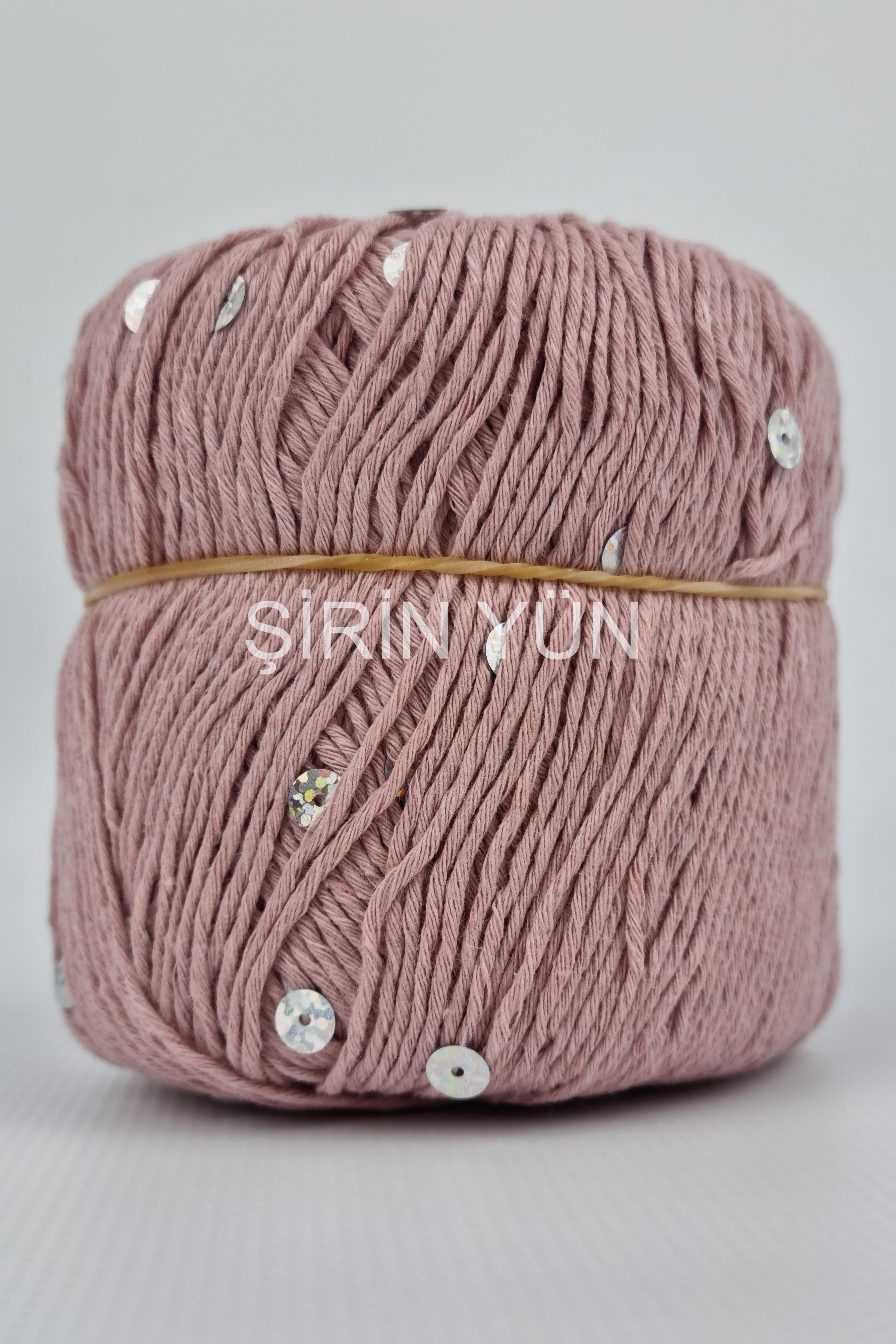 Pullu Örgü İpi 50 Gram 100 Metre Pudra Pembe 1406
