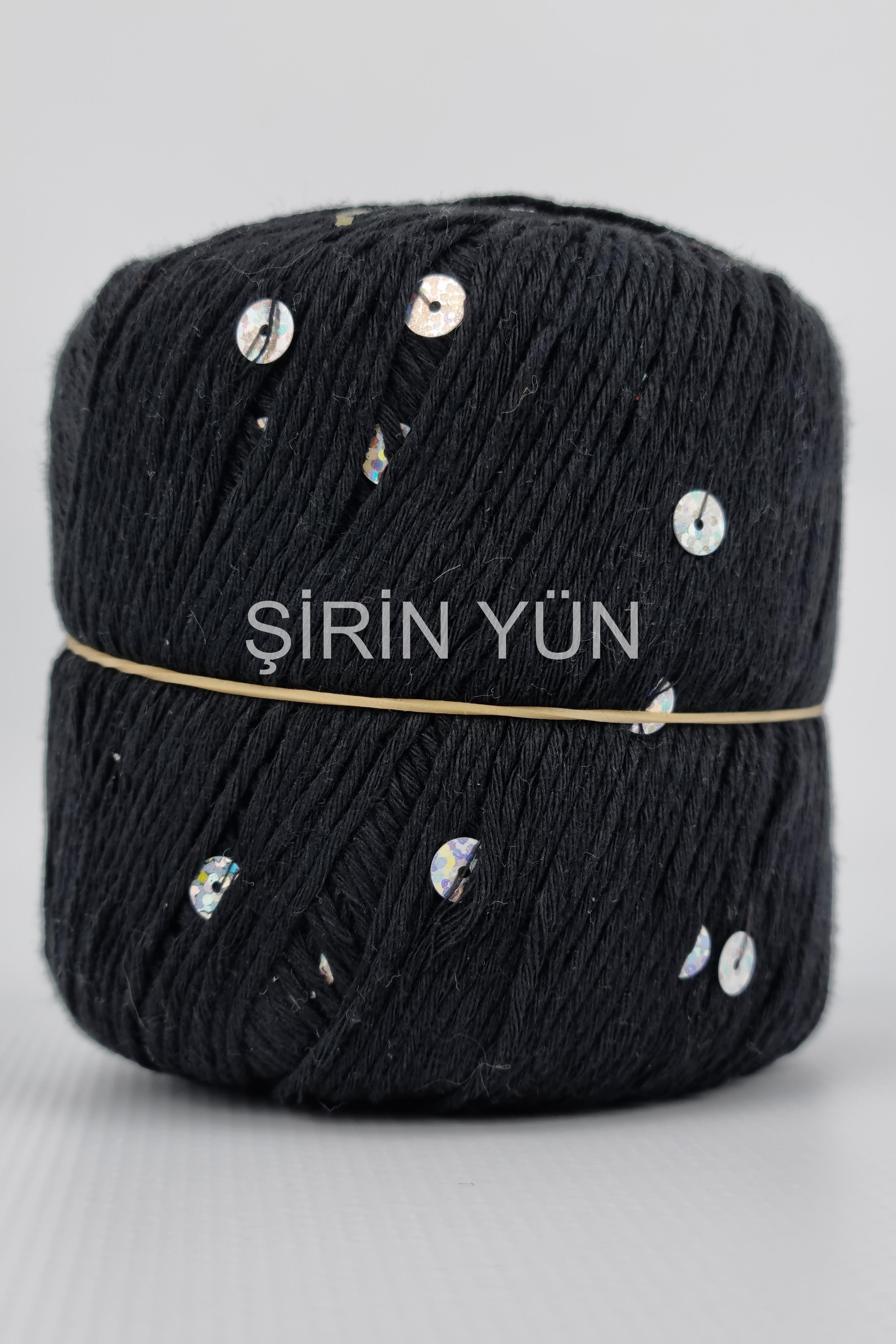 Pullu Örgü İpi 50 Gram 100 Metre Siyah 1101