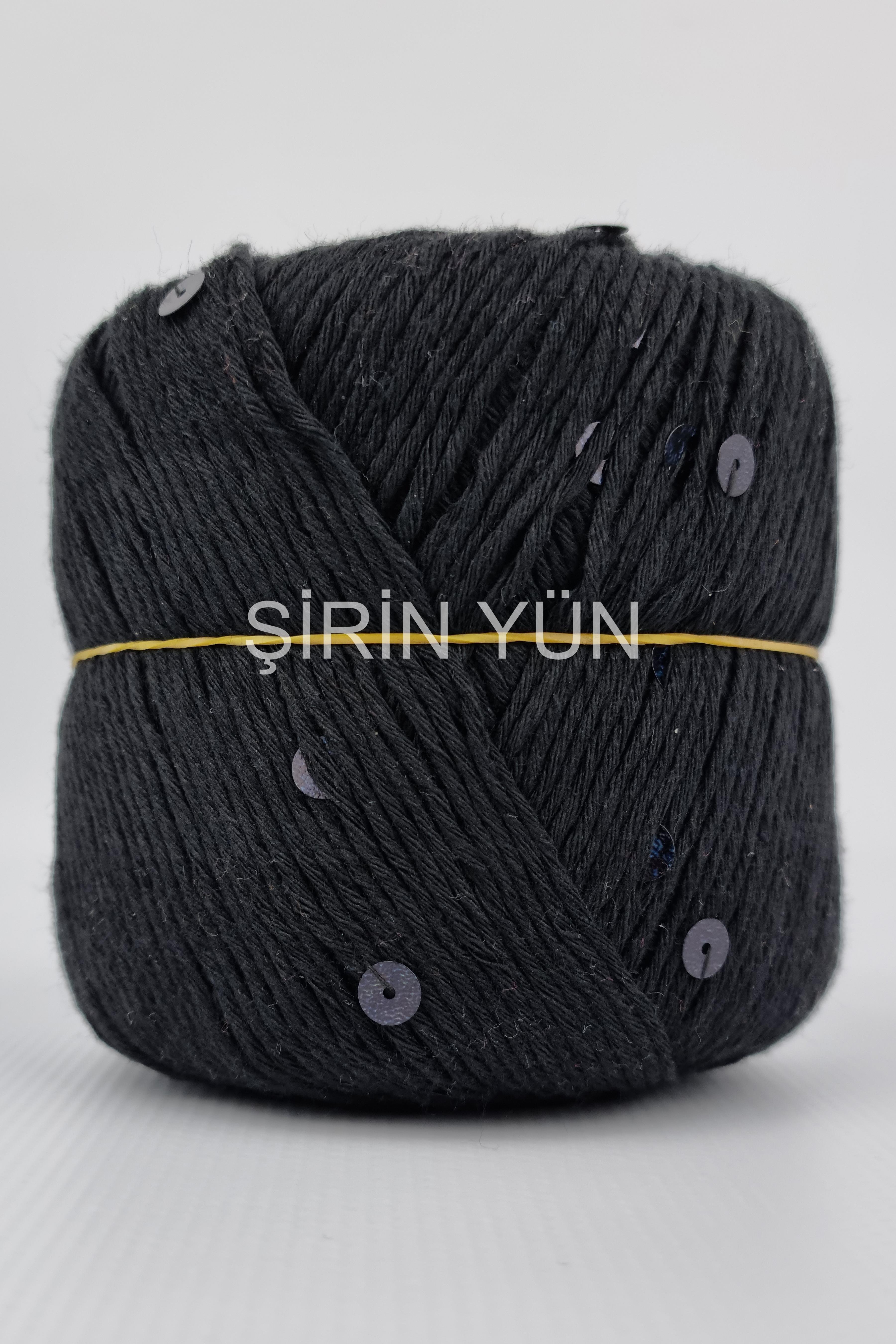 Pullu Örgü İpi 50 Gram 100 Metre Siyah 3101