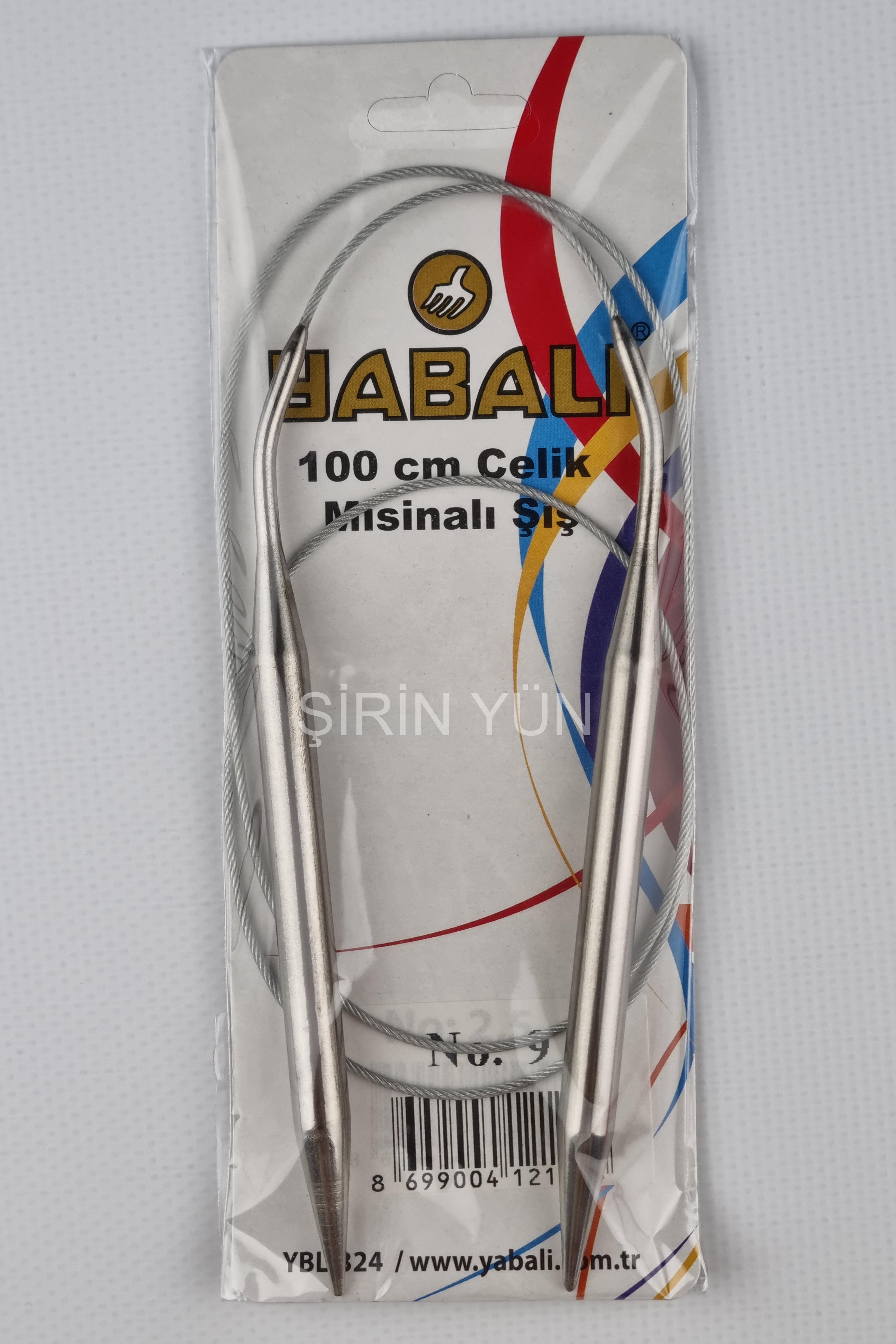 Yabalı 100 Cm Çelik Misinalı 9 mm Örgü Şişi