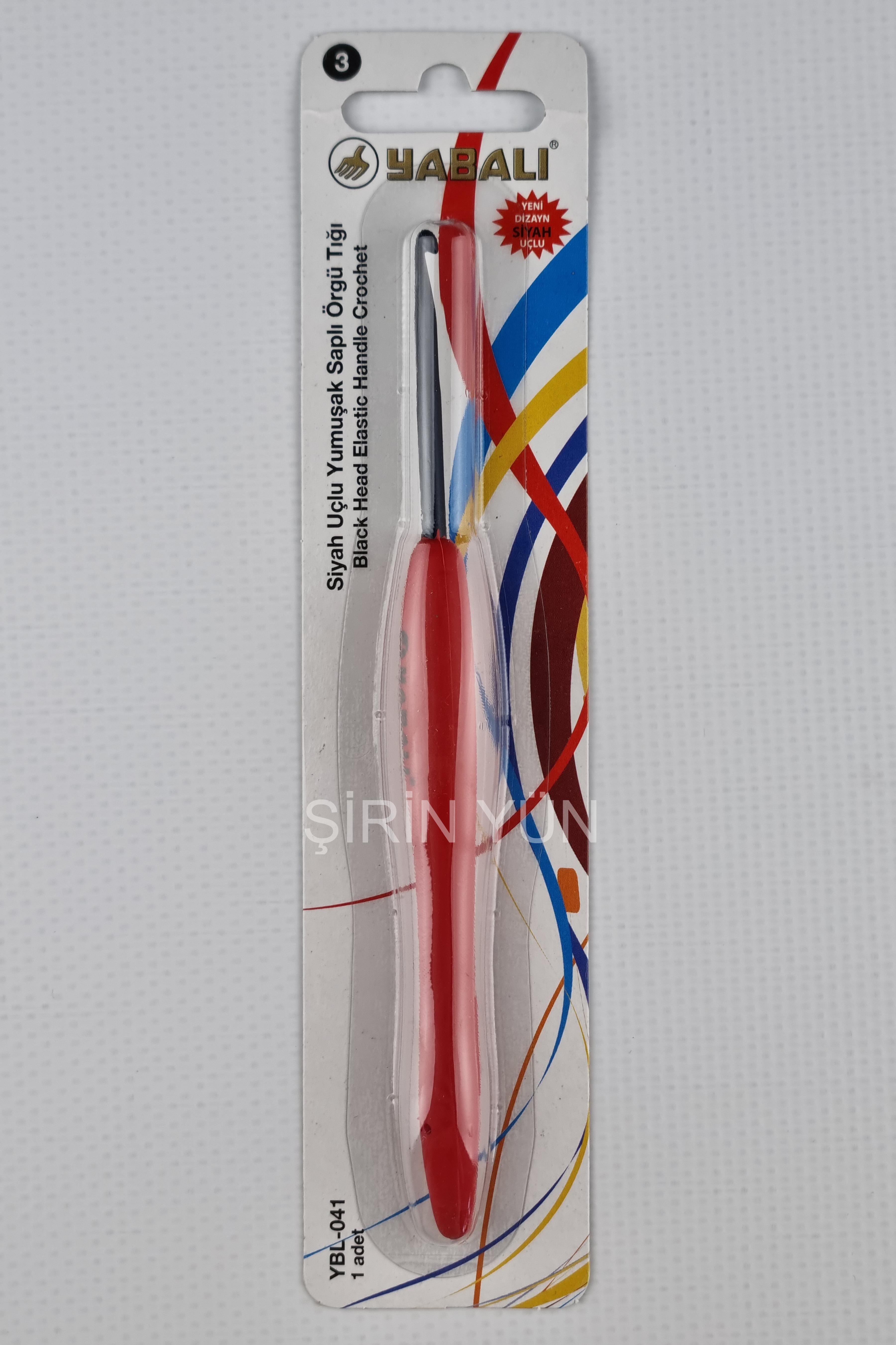 Yabalı 3 Mm Siyah Uçlu Elastik Saplı Örgü Tığı 