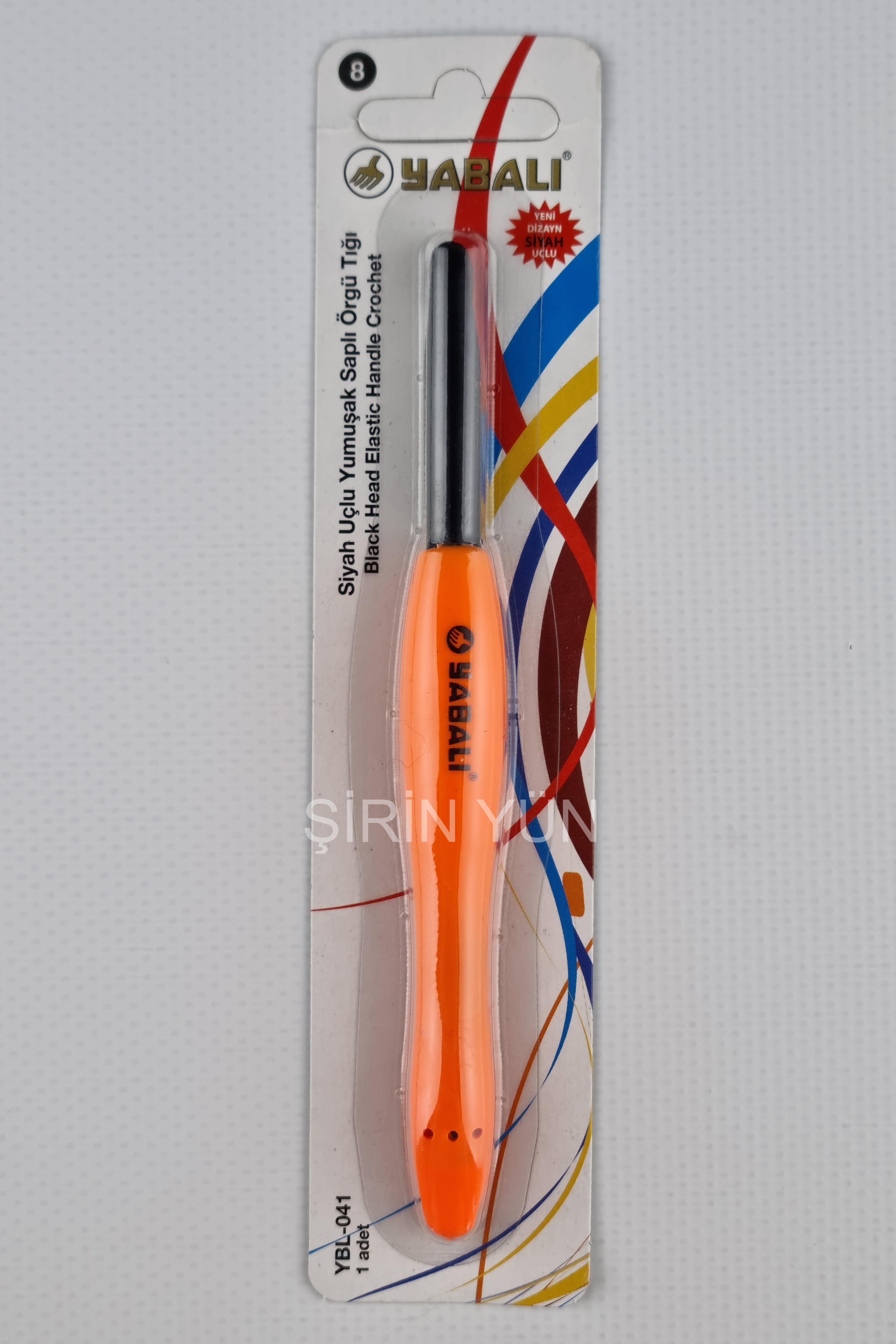 Yabalı 8 Mm Siyah Uçlu Elastik Saplı Örgü Tığı 