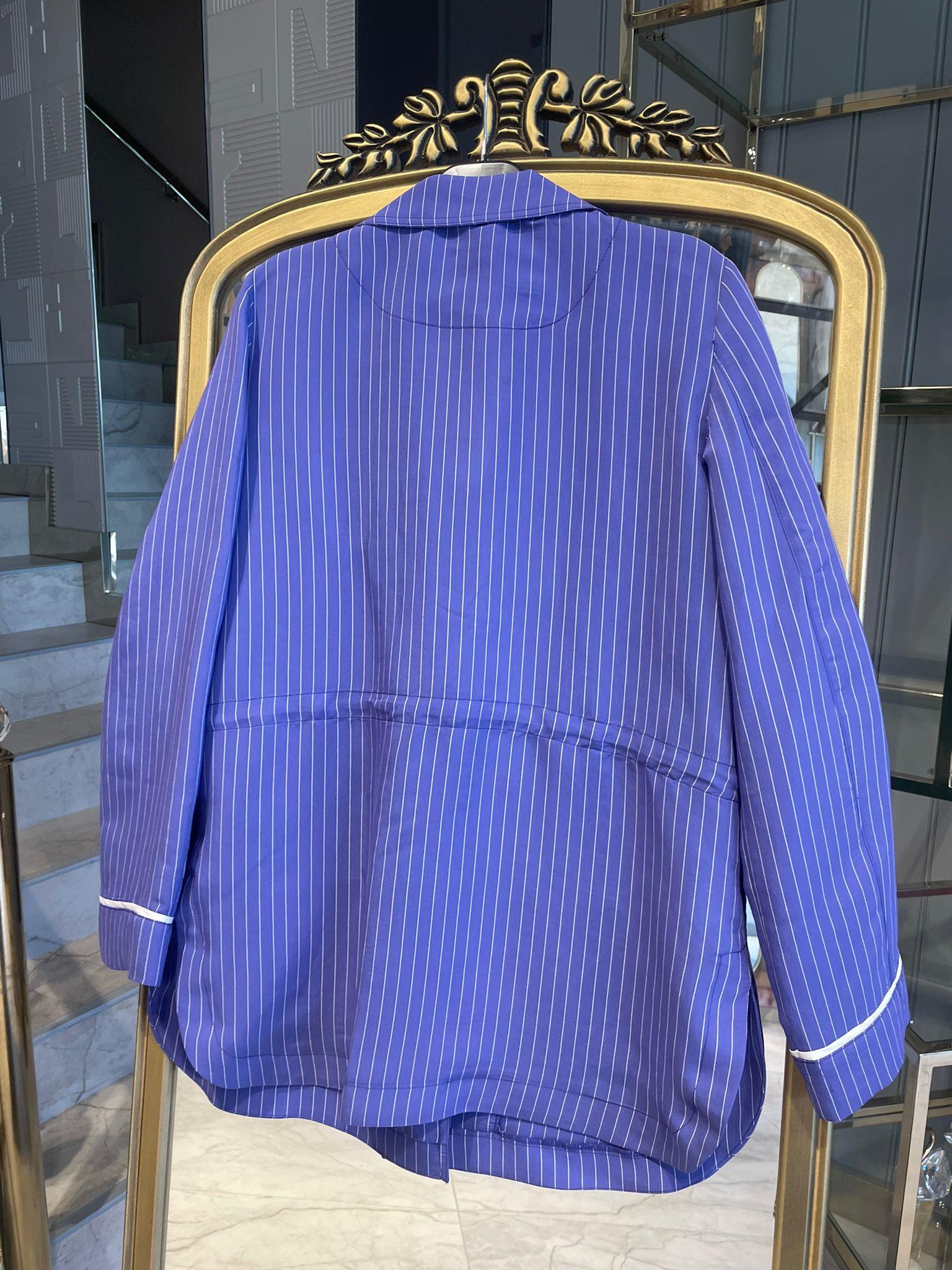 ÇİZGİLİ KUMAŞ BLAZER CEKET