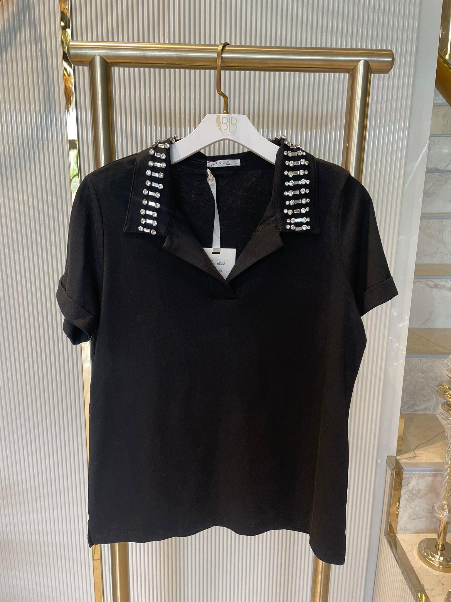 POLO YAKA YAKASI TAŞLI TİŞÖRT