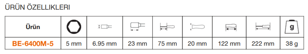 Bahco ERGO™ Lokma Tornavida BE-6400M-5