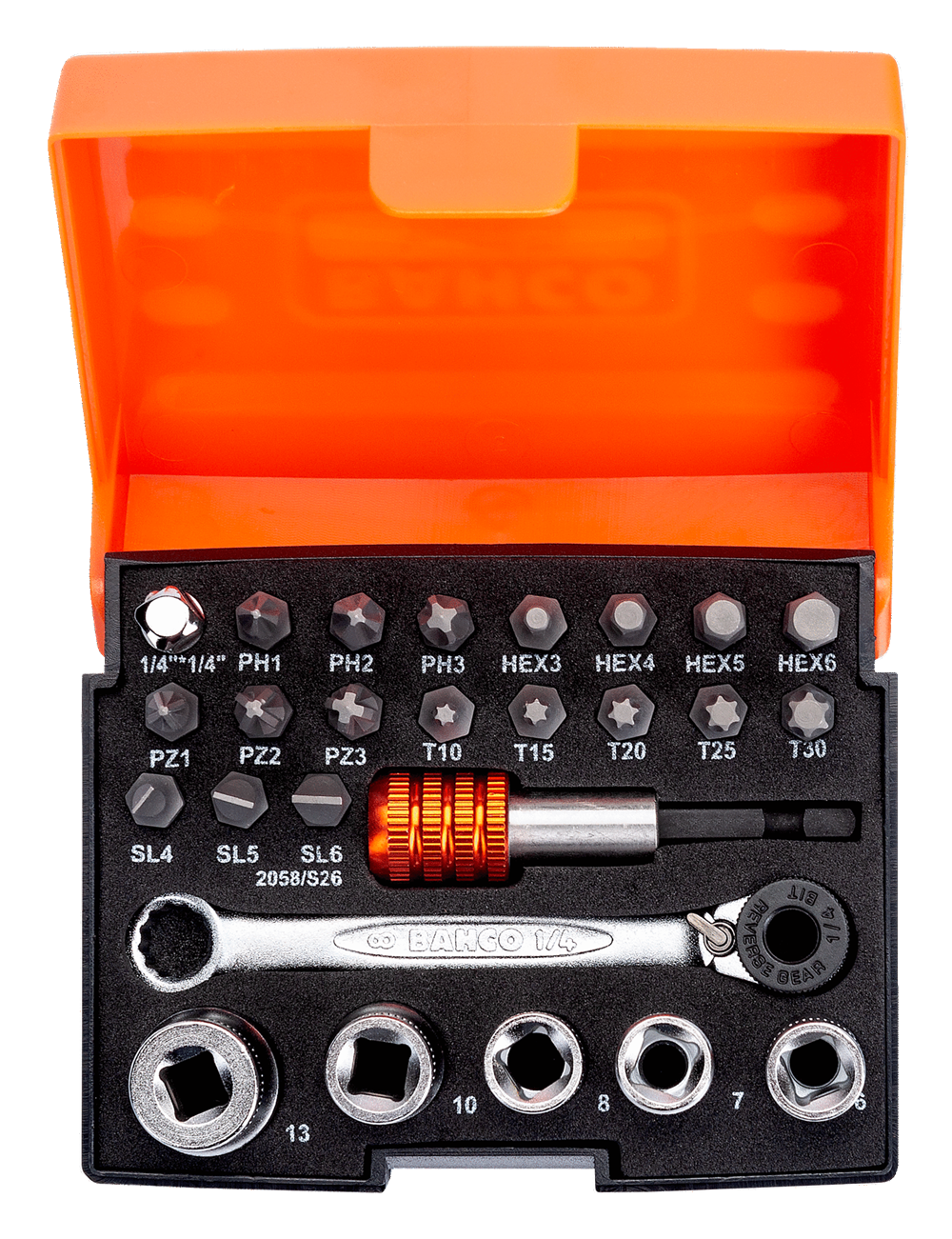 Bahco 26 Parça Tornavida Bit Seti 2058/S26