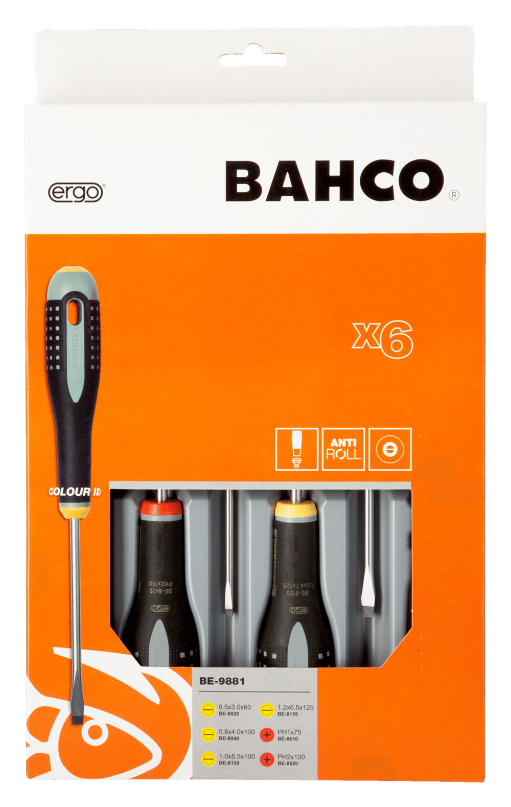 Bahco ERGO™ 6 Parça Tornavida Seti BE-9881