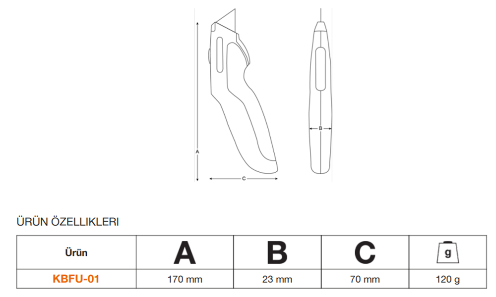 Bahco Maket Bıçağı KBFU-01