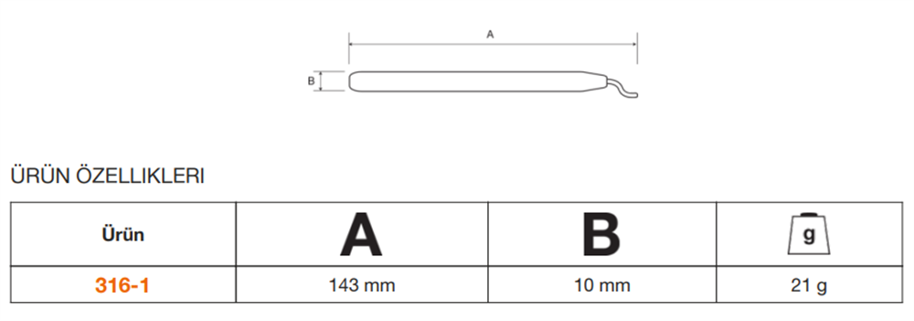 Bahco Kalem Rayba 316-1