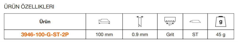 Bahco Tilki Kuyruğu Bıçağı 3946-100-G-ST-2P