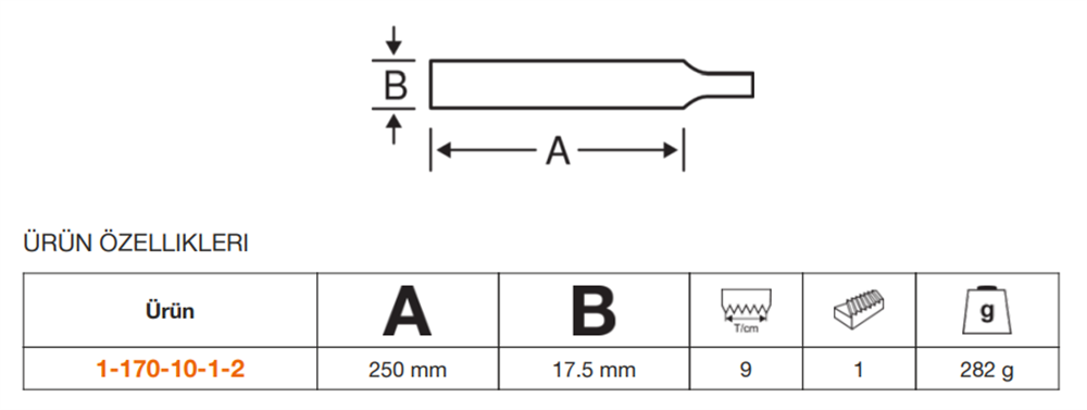 Bahco ERGO™ Üçgen Eğe Sapı 1-170-10-1-2