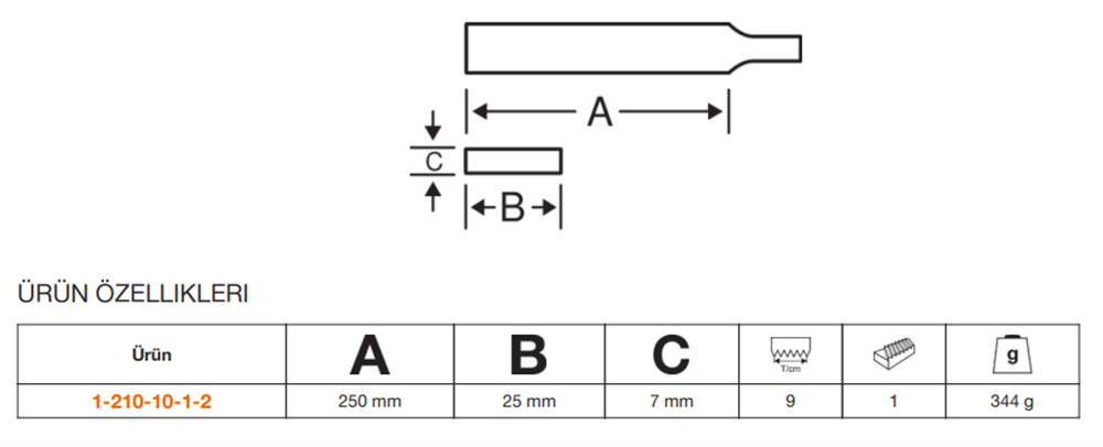 Bahco ERGO™ Yarım Yuvarlak Eğe 1-210-10-1-2