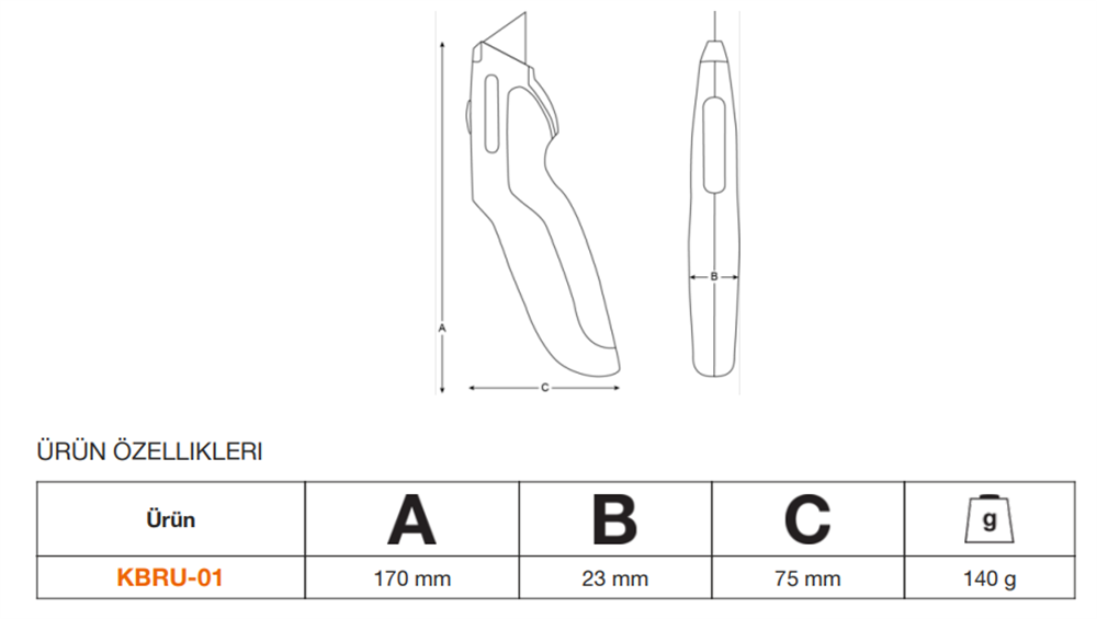 Bahco Maket Bıçağı KBRU-01