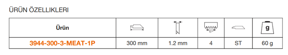 Bahco Tilki kuyruğu Bıçağı 3944-300-3-MEAT-1P