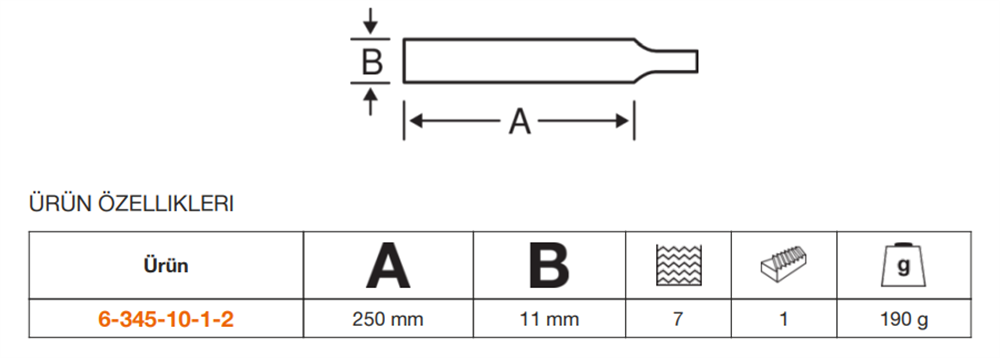 Bahco ERGO™ Yuvarlak Törpü 6-345-10-1-2
