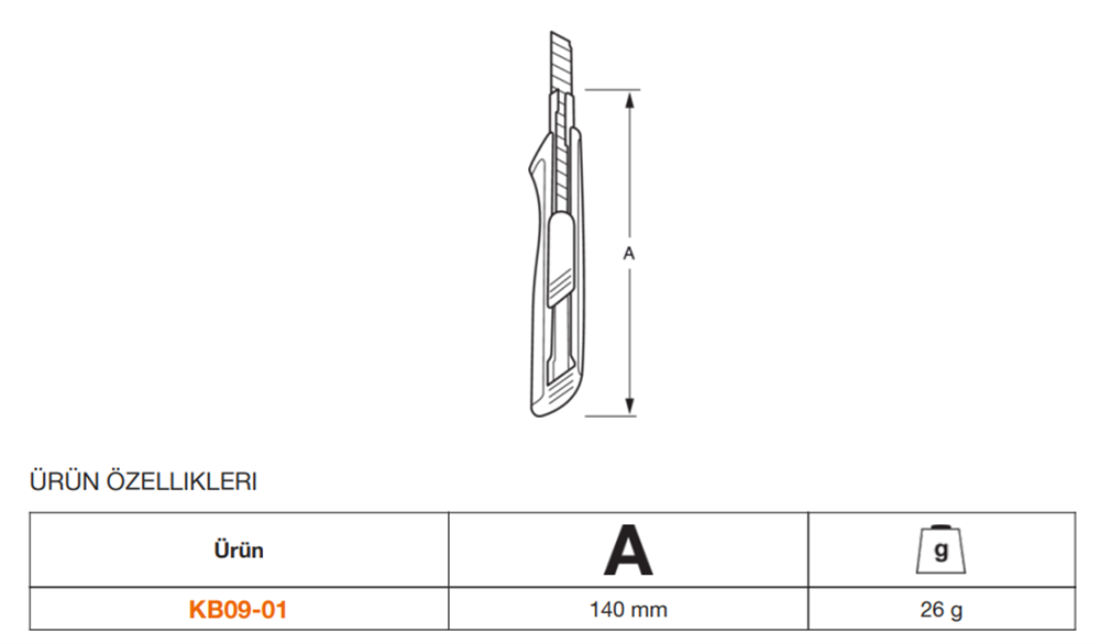 Bahco Maket Bıçağı KB09-01