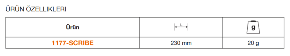 Bahco Çizgi Kalemi 230Mm 1177-SCRIBE