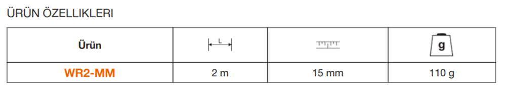 Bahco 2M Tahta Cetvel WR2-MM
