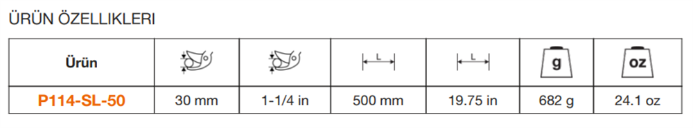 Bahco Çok Hafif Çift Kollu Makas P114-SL-50
