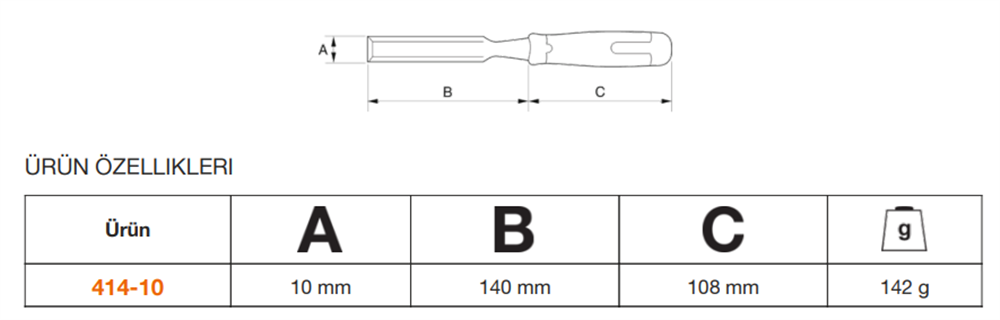 Bahco Iskarpela 10MM 414-10