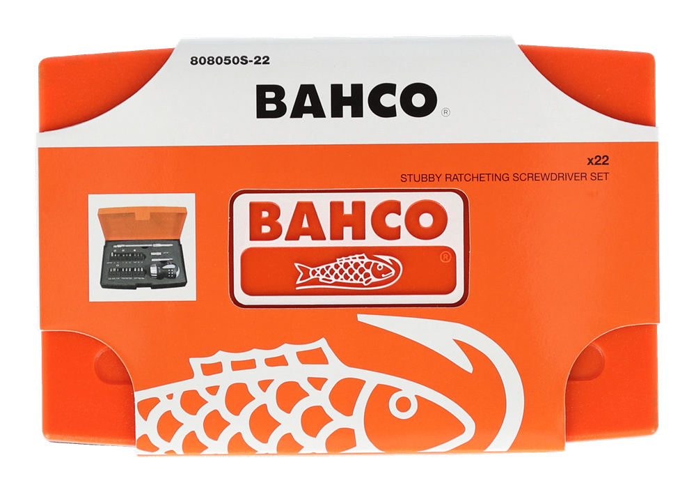 Bahco 22 Parça Topaç Cırcırlı Tornavida Seti 808050S-22