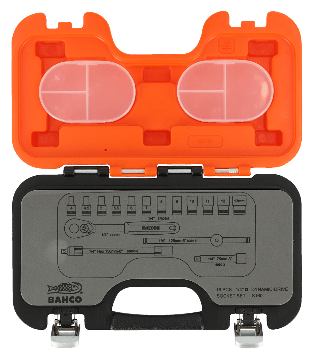 Bahco 16 Parça Lokma Seti 1/4” S160