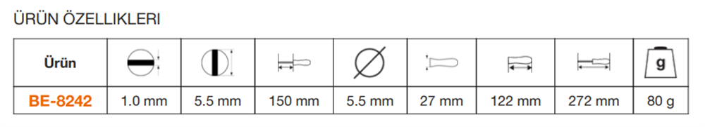 Bahco ERGO™ Düz Tornavida BE-8242