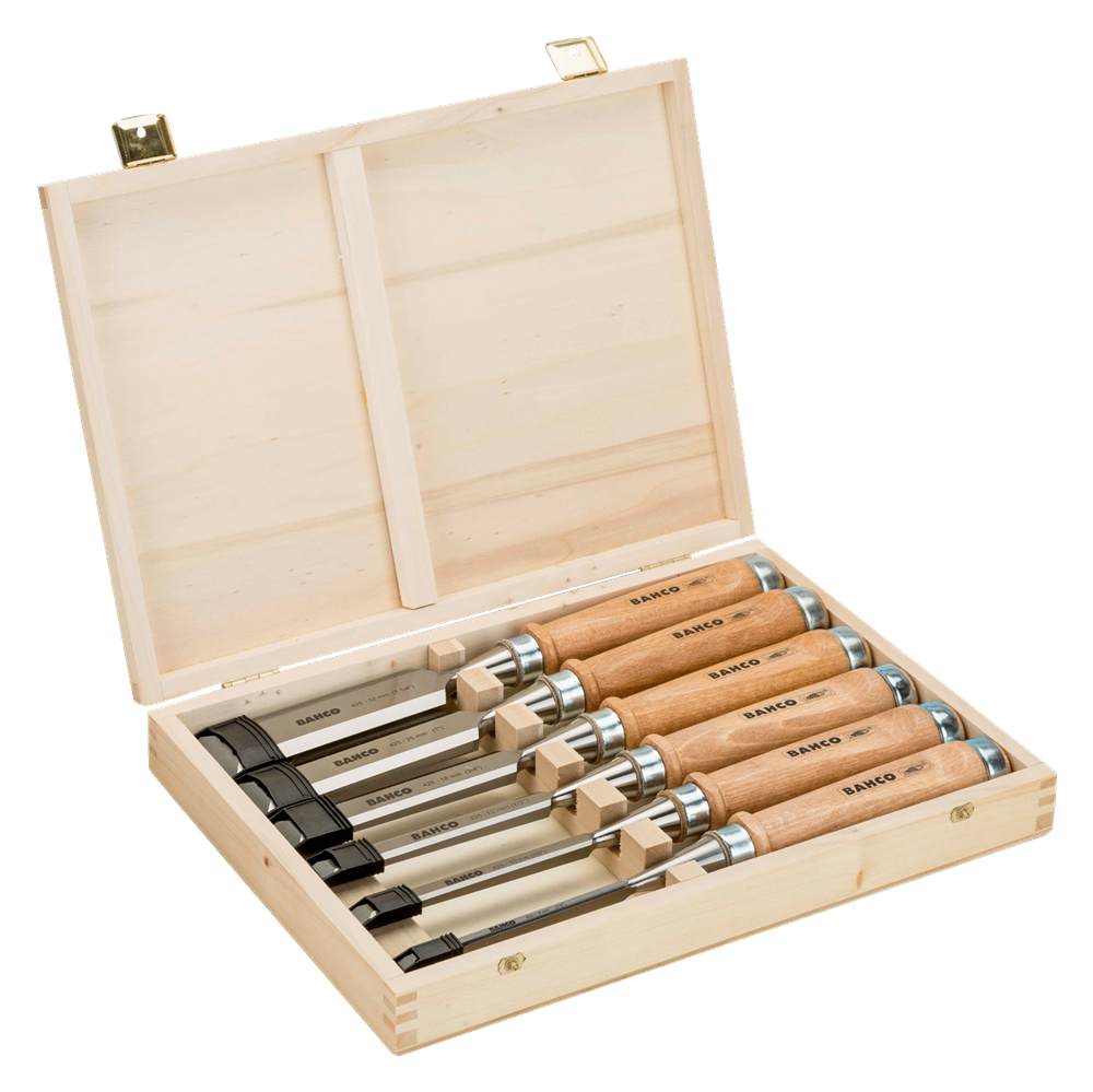 Bahco 6 Parça Iskarpela Seti Ahşap Kutuda 425-083