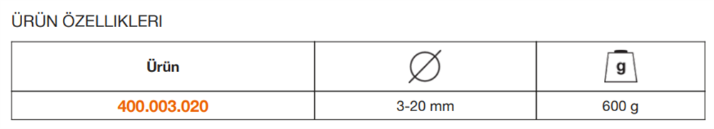 Bahco Konik Zımba Seti 400.003.020