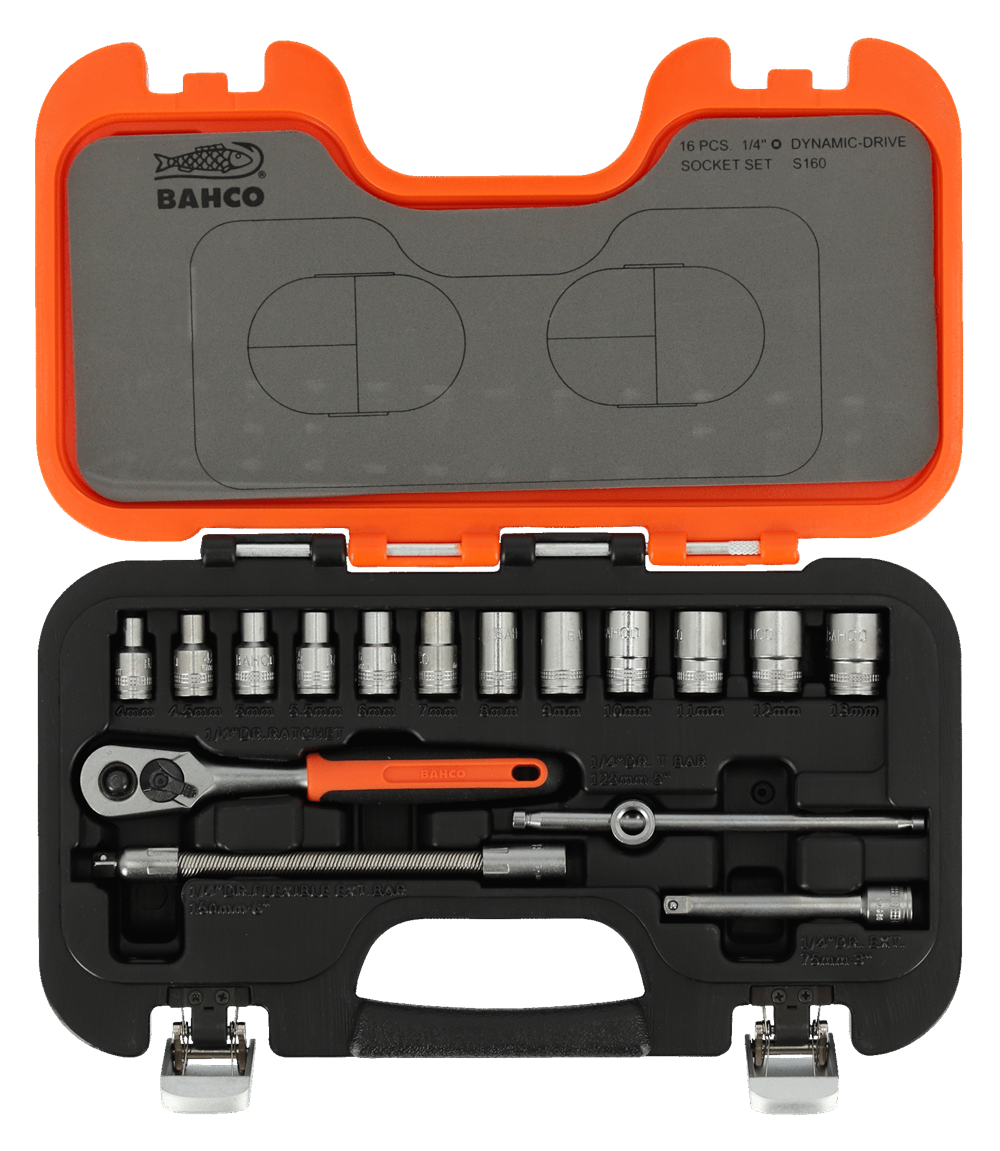 Bahco 16 Parça Lokma Seti 1/4” S160