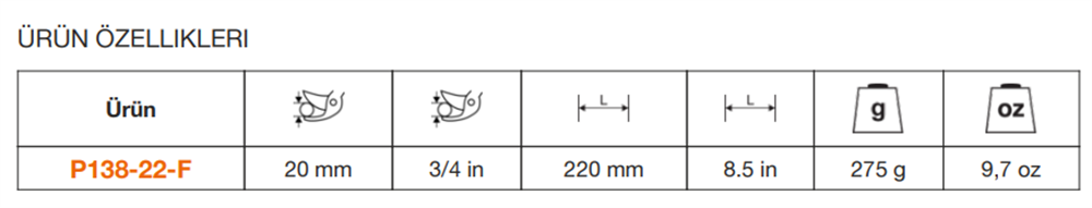 Bahco Örs Tipi Budama Makası P138-22-F