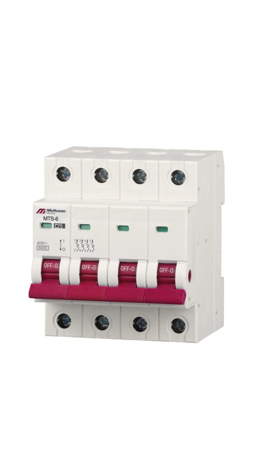 25A 4 KUTUP 6KA C TİPİ OTOMATİK SİGORTA