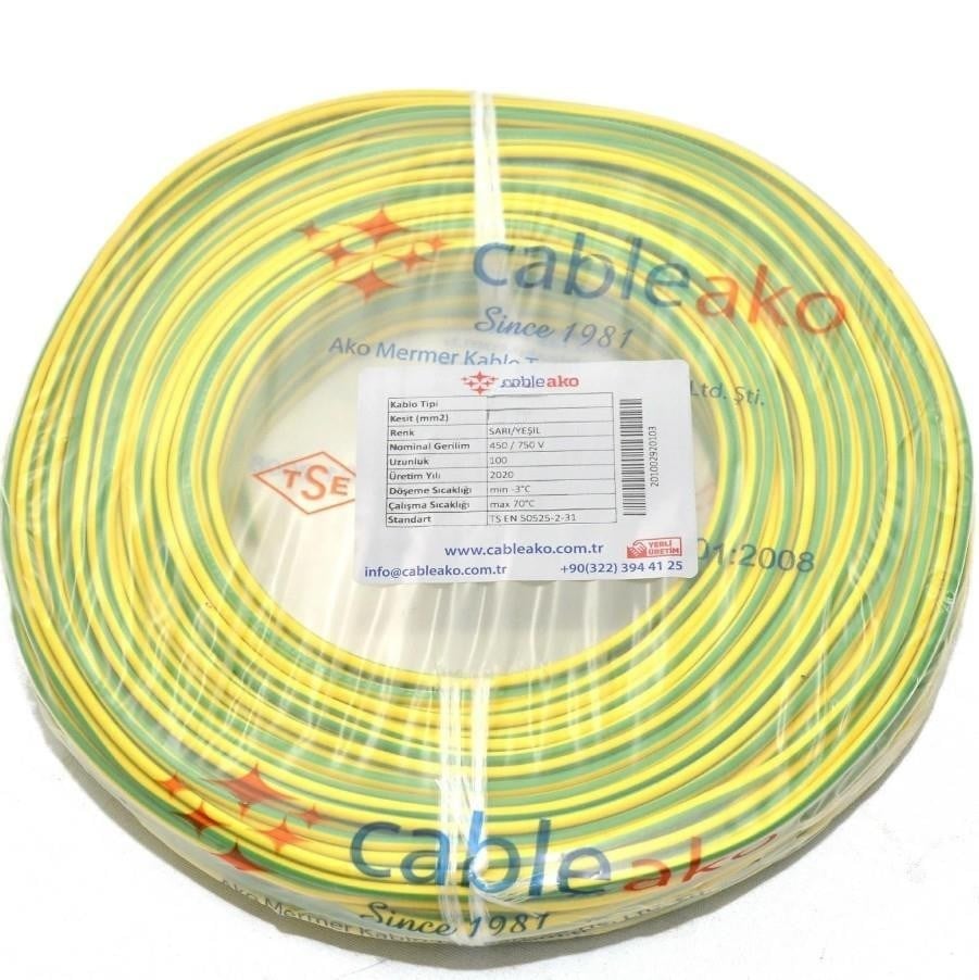 4 MM NYAF KABLO SARI-YEŞİL