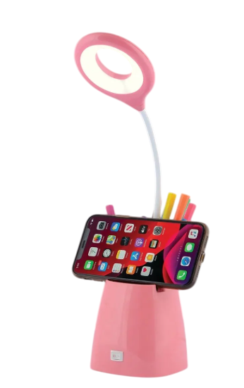 5W KALEMLİKLİ LED MASA LAMBASI PEMBE